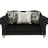 Harriotte Black Loveseat -Home Furniture 810612312
