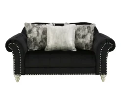 Harriotte Black Loveseat