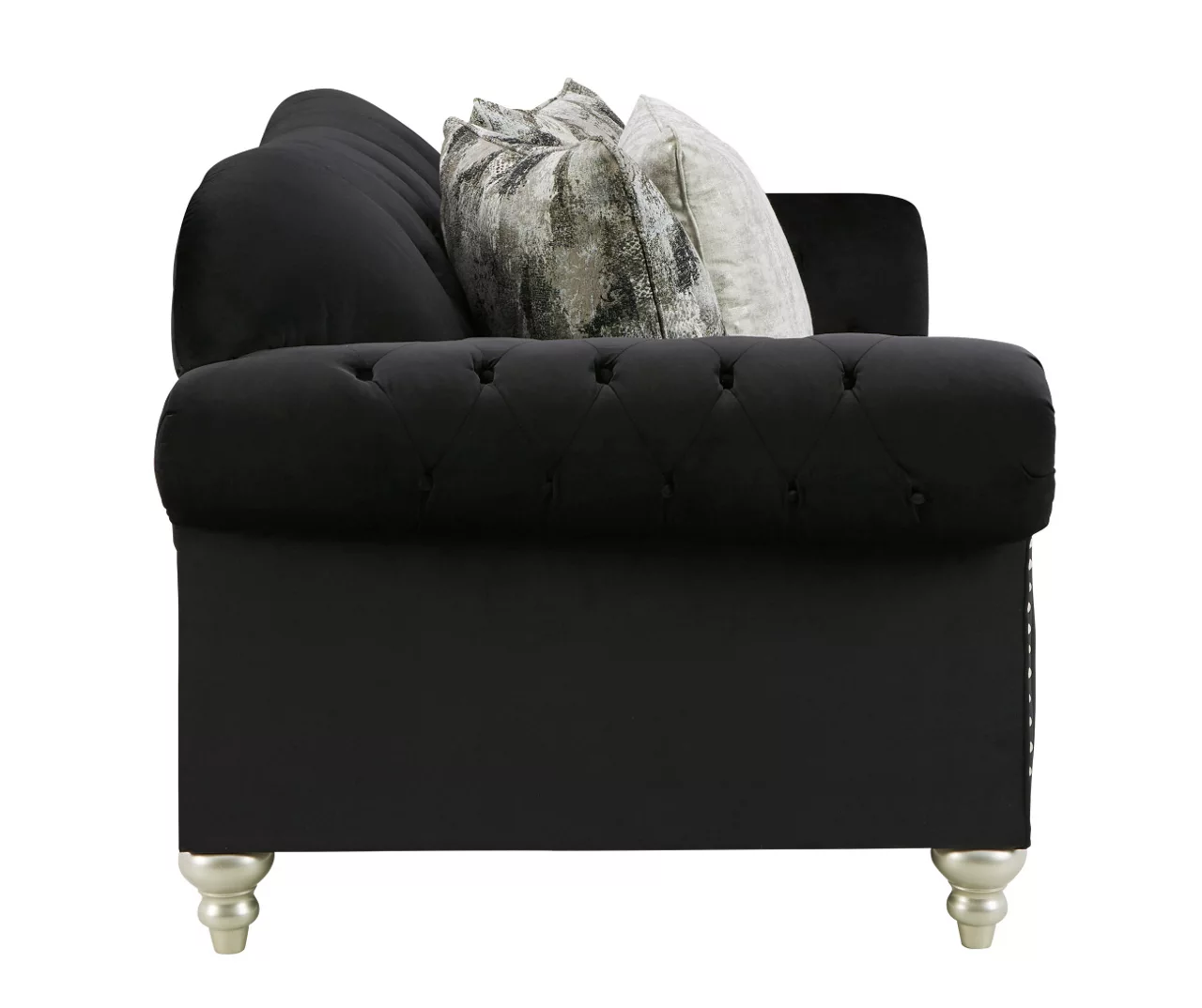 Harriotte Black Loveseat 6 Harriotte Black Loveseat - Image 4