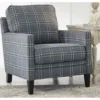 Traemore Blue Check Accent Chair -Home Furniture 810612411