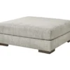 Regent Park Gray Oversize Accent Ottoman 2 Regent Park Gray Oversize Accent Ottoman -Home Furniture 810612461 1