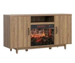 60" Modern Tan Electric Fireplace Console 12 60" Modern Tan Electric Fireplace Console -Home Furniture 810617759 A0 2