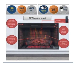 62" White Shiplap Grand Electric Fireplace -Home Furniture 810617760 M7