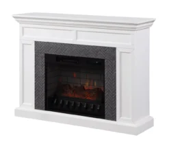 48" Faux Herringbone Mantel Electric Fireplace -Home Furniture 810617761 A0 2