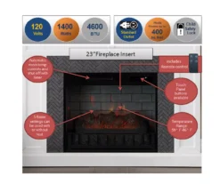 48" Faux Herringbone Mantel Electric Fireplace -Home Furniture 810617761 M7