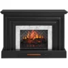 53.5" Black Petite Grand Electric Fireplace Console -Home Furniture 810617767 A0 1