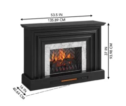 53.5" Black Petite Grand Electric Fireplace Console -Home Furniture 810617767 A6
