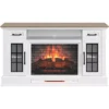 60" White 2-Door Electric Fireplace Console 2 60" White 2-Door Electric Fireplace Console -Home Furniture 810618088 A0 1
