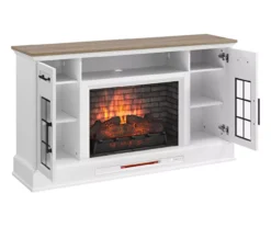 60" White 2-Door Electric Fireplace Console 21 60" White 2-Door Electric Fireplace Console -Home Furniture 810618088 A0 3