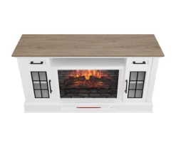 60" White 2-Door Electric Fireplace Console 22 60" White 2-Door Electric Fireplace Console -Home Furniture 810618088 A0 4