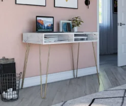 Novogratz Athena Faux Marble 2-Cubby Computer Desk 23 Novogratz Athena Faux Marble 2-Cubby Computer Desk -Home Furniture 810618403 1