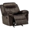 Zubaida Chocolate Velvet Glider Recliner -Home Furniture 810620367 A0 1