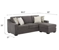 Gray Reversible Sofa Chaise -Home Furniture 810620570 A6