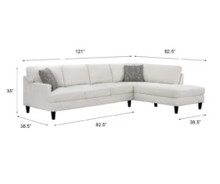 Broyhill Fresno Cream Sectional 23 Broyhill Fresno Cream Sectional -Home Furniture 810620600 810620622 A6 1