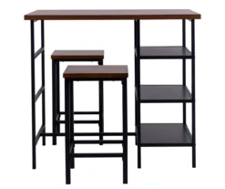 Walnut 3-Piece Pub Dining Set -Home Furniture 810641657 A0 1