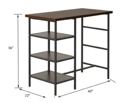 Walnut 3-Piece Pub Dining Set -Home Furniture 810641657 A6 1