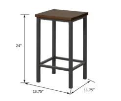 Walnut 3-Piece Pub Dining Set -Home Furniture 810641657 A6 2