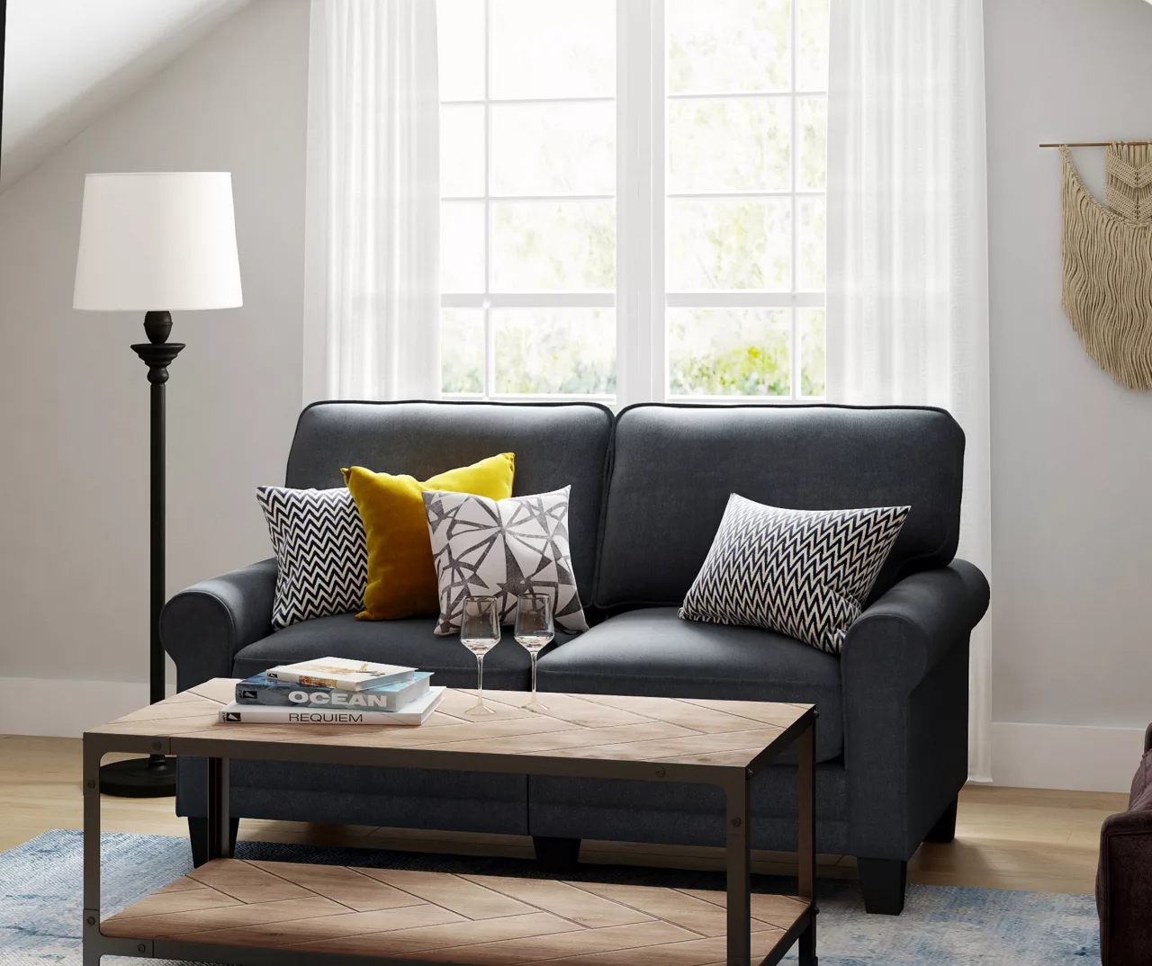 Copenhagen Charcoal Loveseat 6 Copenhagen Charcoal Loveseat - Image 4