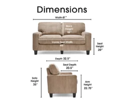 Palisades Beige Loveseat 23 Palisades Beige Loveseat -Home Furniture 810659206 A0 5