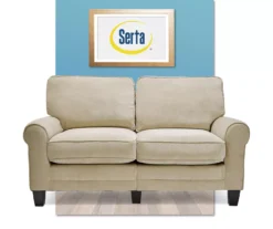 Copenhagen Tan Loveseat -Home Furniture 810659210 A0 2