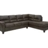Signature Design By Ashley Navi Smoke Faux Leather Sectional With Right-Facing Chaise 2 Signature Design By Ashley Navi Smoke Faux Leather Sectional With Right-Facing Chaise -Home Furniture combo760011