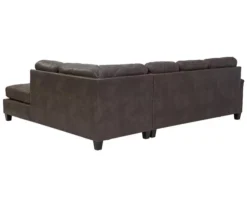 Signature Design By Ashley Navi Smoke Faux Leather Sectional With Right-Facing Chaise 8 Signature Design By Ashley Navi Smoke Faux Leather Sectional With Right-Facing Chaise -Home Furniture combo760011 2