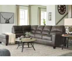 Signature Design By Ashley Navi Smoke Faux Leather Sleeper Sectional With Left-Facing Chaise 9 Signature Design By Ashley Navi Smoke Faux Leather Sleeper Sectional With Left-Facing Chaise -Home Furniture combo760012 3