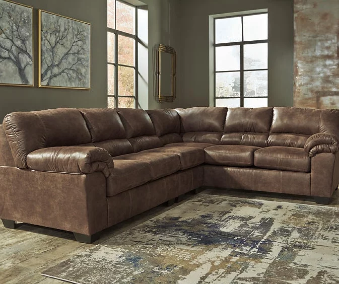 Signature Design By Ashley Bladen Coffee 3-Piece Faux Leather Sectional With Left-Facing Loveseat 4 Signature Design By Ashley Bladen Coffee 3-Piece Faux Leather Sectional With Left-Facing Loveseat - Image 2