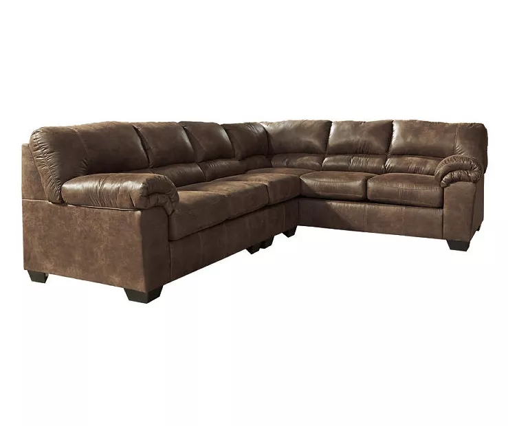 Signature Design By Ashley Bladen Coffee 3-Piece Faux Leather Sectional With Left-Facing Loveseat 3 Signature Design By Ashley Bladen Coffee 3-Piece Faux Leather Sectional With Left-Facing Loveseat