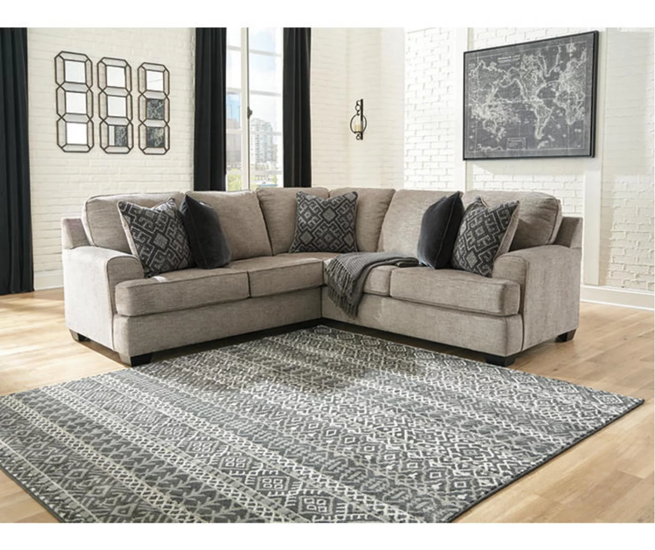 Signature Design By Ashley Bovarian Stone 2-Piece Sectional With Left-Facing Loveseat 4 Signature Design By Ashley Bovarian Stone 2-Piece Sectional With Left-Facing Loveseat - Image 2