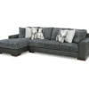 Signature Design By Ashley Larkstone Charcoal 2-Piece Sectional With Left-Facing Chaise -Home Furniture combo870009
