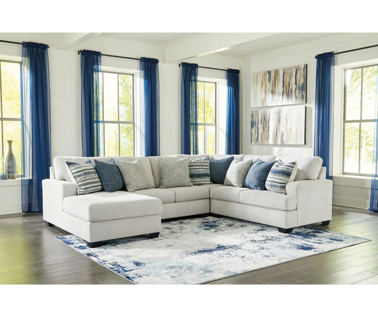 Signature Design By Ashley Lowder Stone 4-Piece Sectional With Left-Facing Chaise 4 Signature Design By Ashley Lowder Stone 4-Piece Sectional With Left-Facing Chaise - Image 2