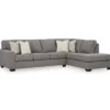 Broyhill Reydell Charcoal Sectional -Home Furniture combo980196