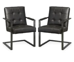 Signature Design By Ashley Starmore Faux Leather C-Shape Desk Chairs, 2-Pack